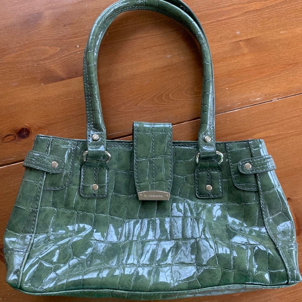 Liz Claiborne green hand bag